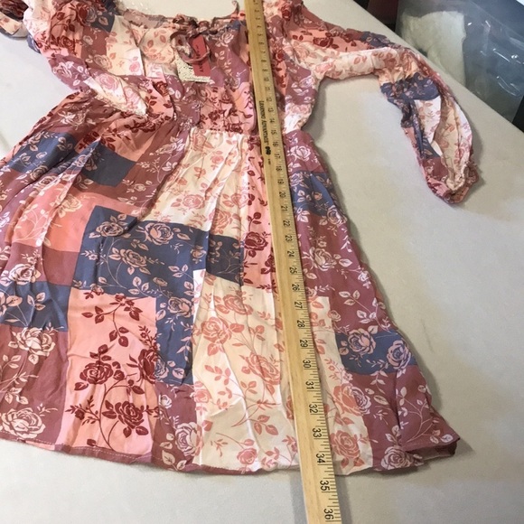 Andrée by unit womens M long sleeve dress floral multicolor lined skirt boho - Picture 14 of 14